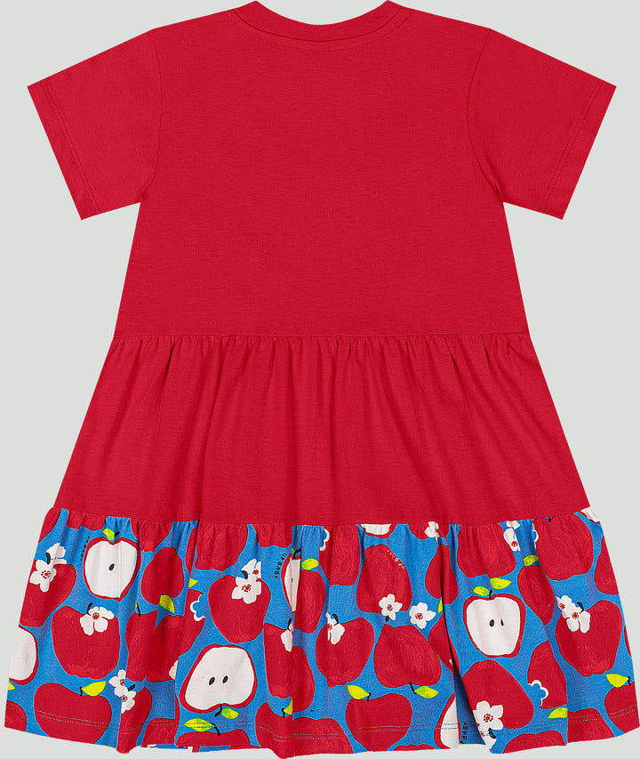 Red Cotton Dress with Matching Bag