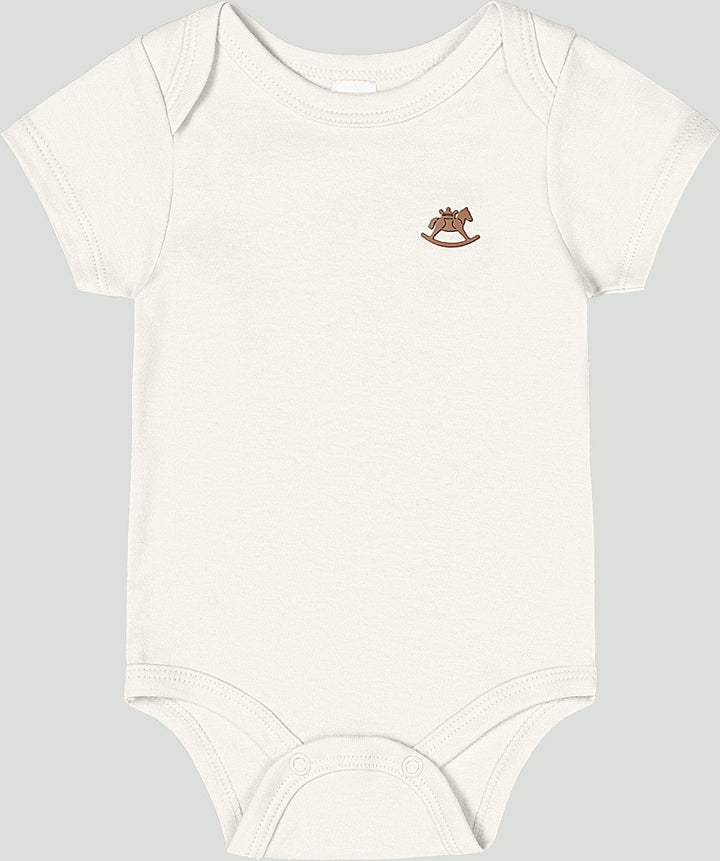 Baby 100% Cotton Romper - short sleeves - Caramelo Baby &amp; Kids