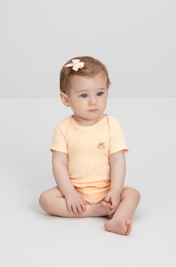 Baby 100% Cotton Romper - short sleeves - Caramelo Baby &amp; Kids
