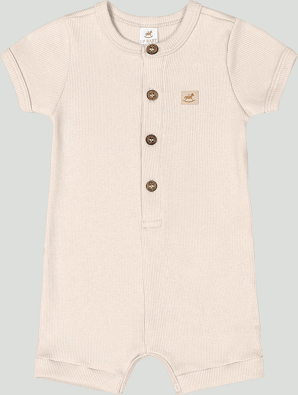 Baby's Ribbed Romper - Cream - Caramelo Baby & Kids