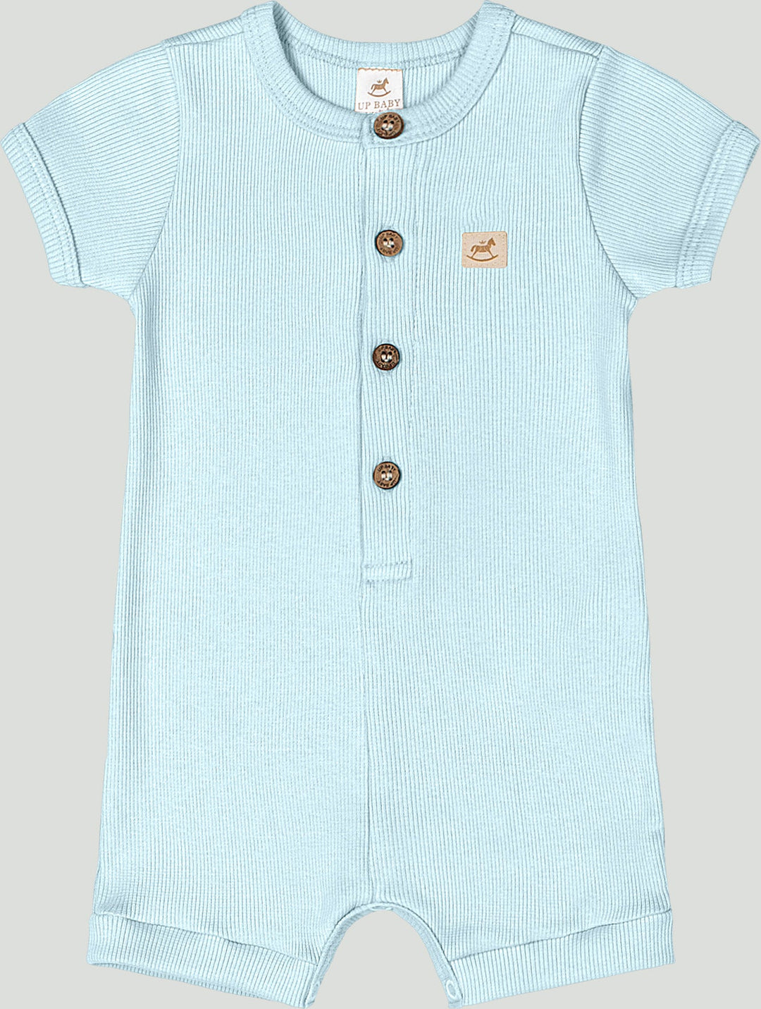 Baby's Ribbed Romper - Light Blue - Caramelo Baby & Kids