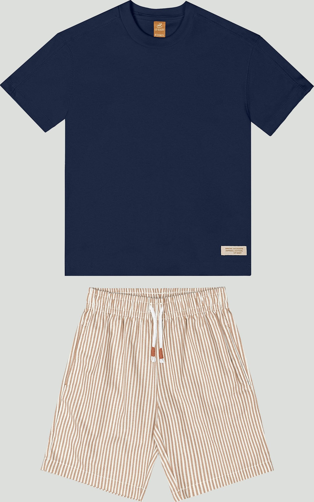 Boys' Set in 100% Cotton: T-Shirt & Shorts - Caramelo Baby & Kids