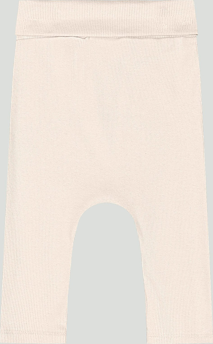 Ribbed cotton set: romper &amp; pants - beige - Caramelo Baby &amp; Kids