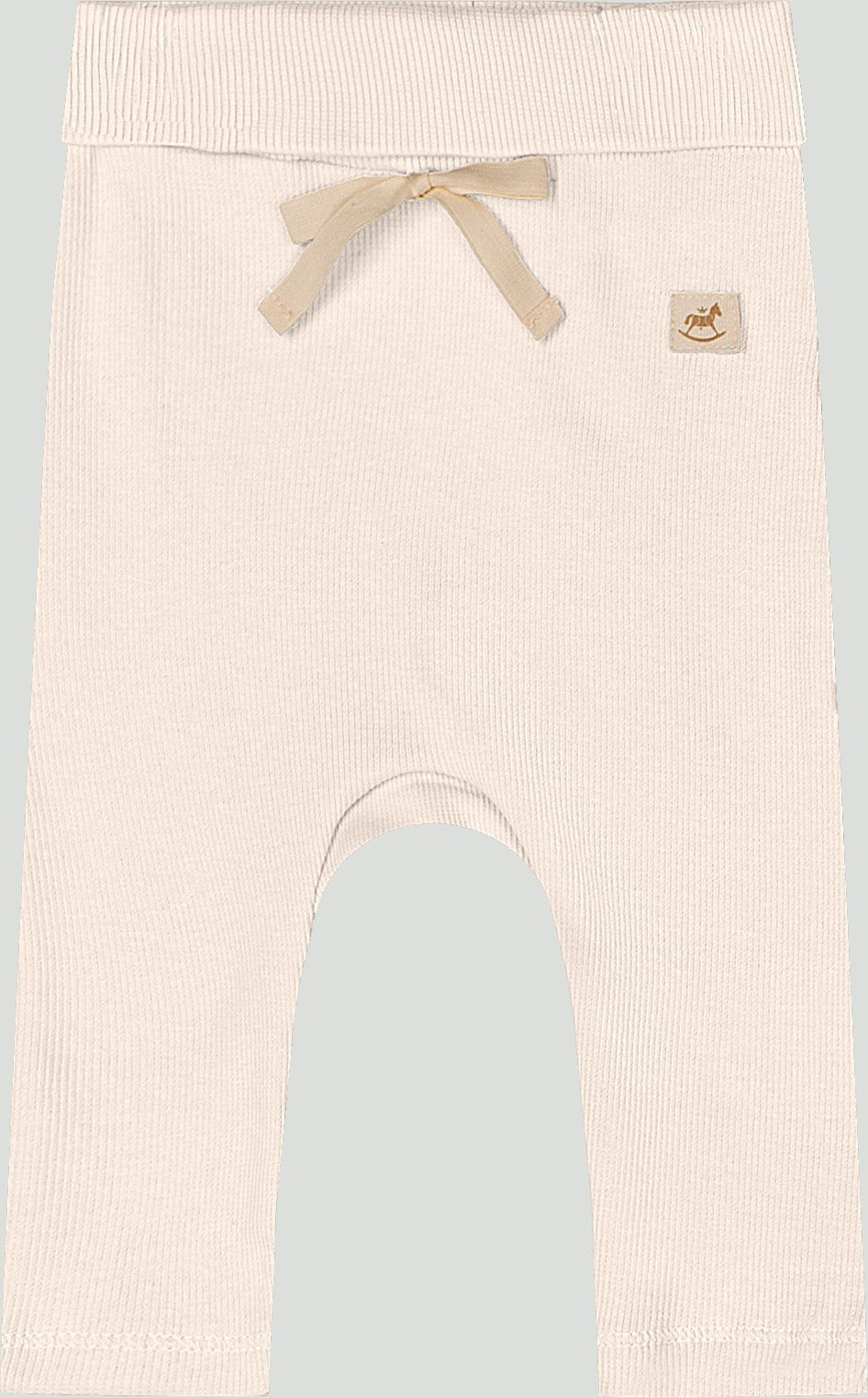 Ribbed cotton set: romper &amp; pants - beige - Caramelo Baby &amp; Kids