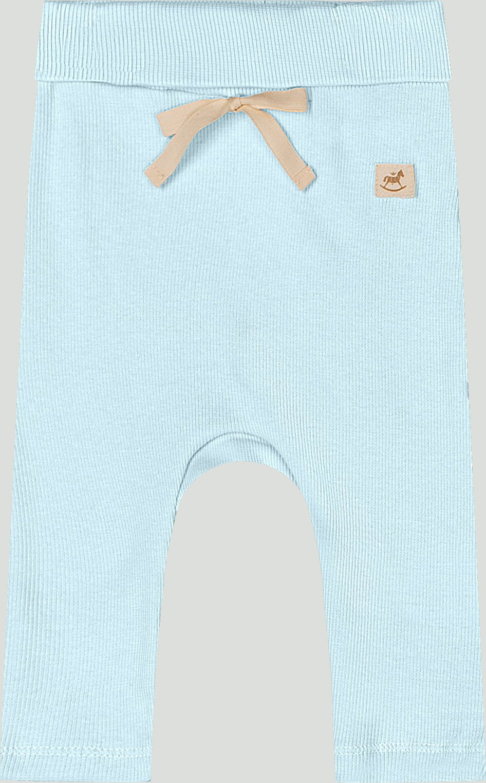 Ribbed cotton set: romper &amp; pants - light blue - Caramelo Baby &amp; Kids
