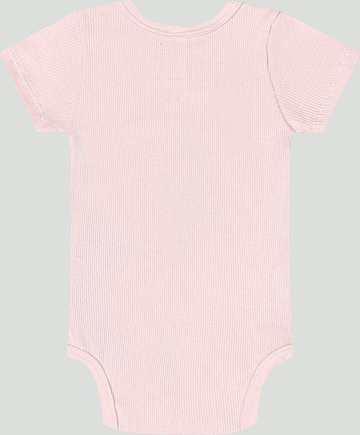 Ribbed cotton set: romper &amp; pants - light pink - Caramelo Baby &amp; Kids